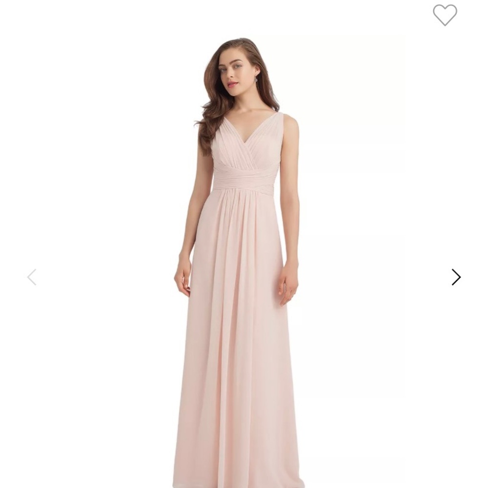 Blush pink bridesmaids dress